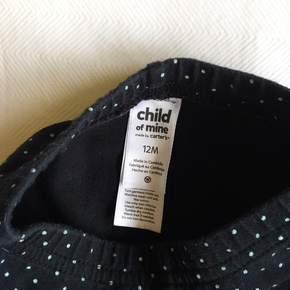 mixed brands tunic peplum top with leggings outfit set 6-12 months baby girl - Picture 7 of 7